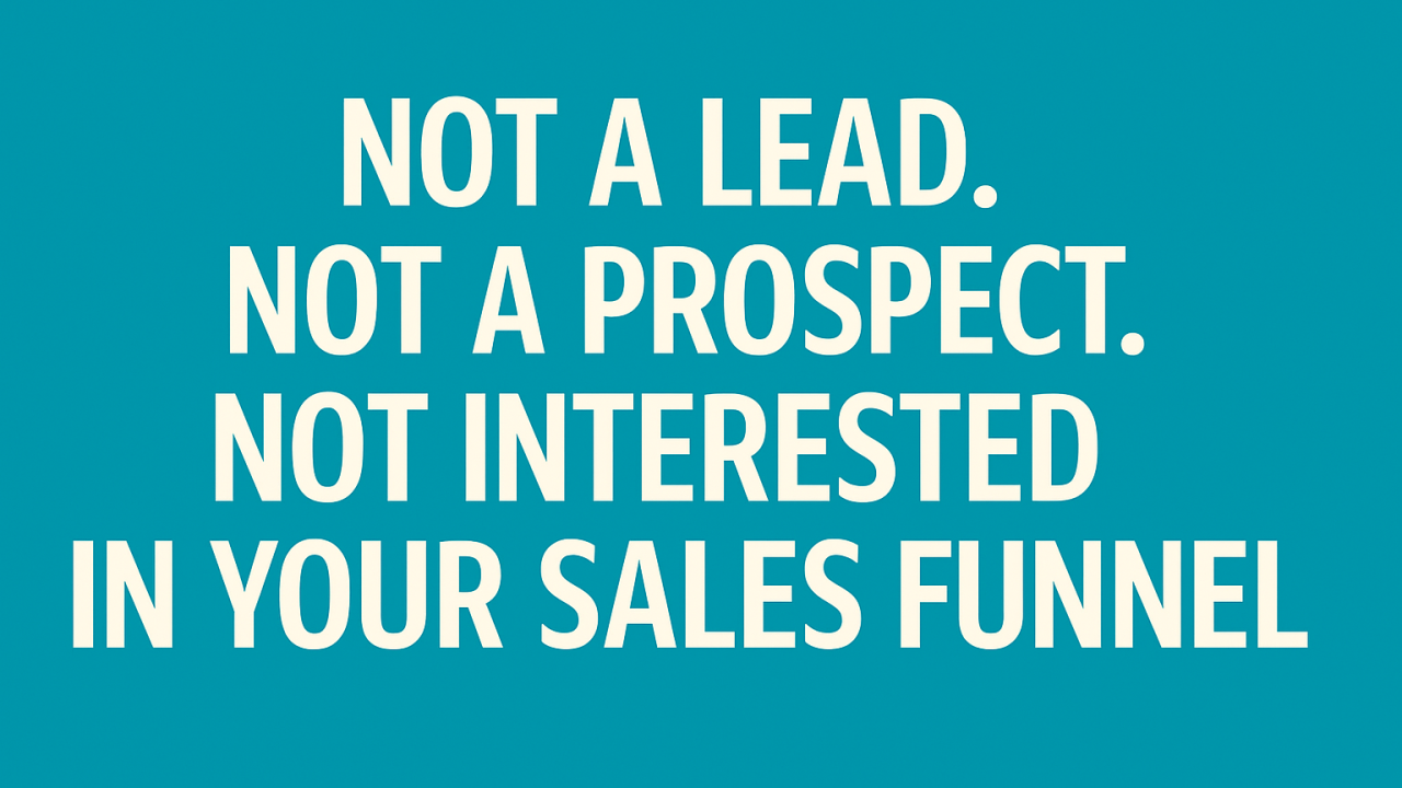 I’m not your lead. I’m someone’s IT Manager.