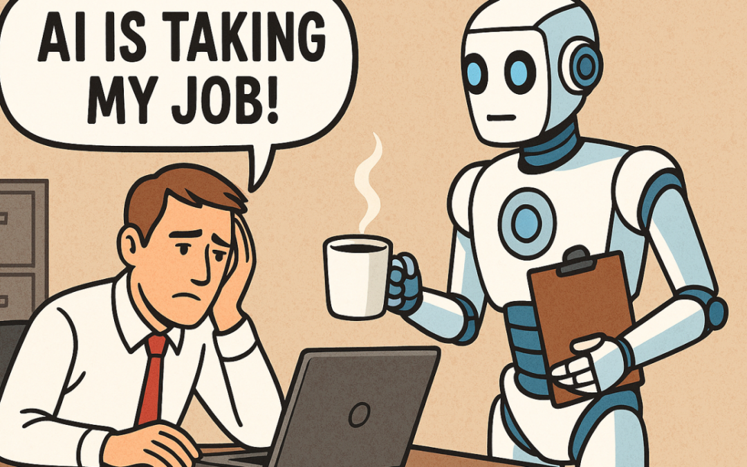 💼🤖 “AI gaat je baan overnemen!” — Ja joh, en mijn koffie ook zeker?